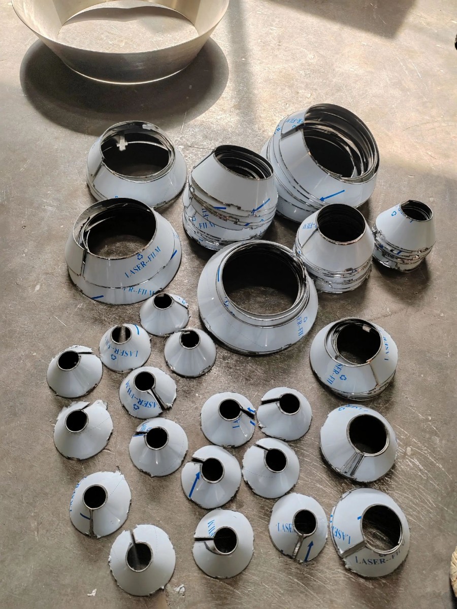 готовая продукция дискового конусного прокатного станка, конические головки из нержавеющей стали, редукторы