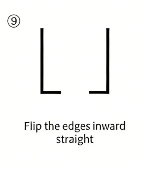 flip the edges inward straight