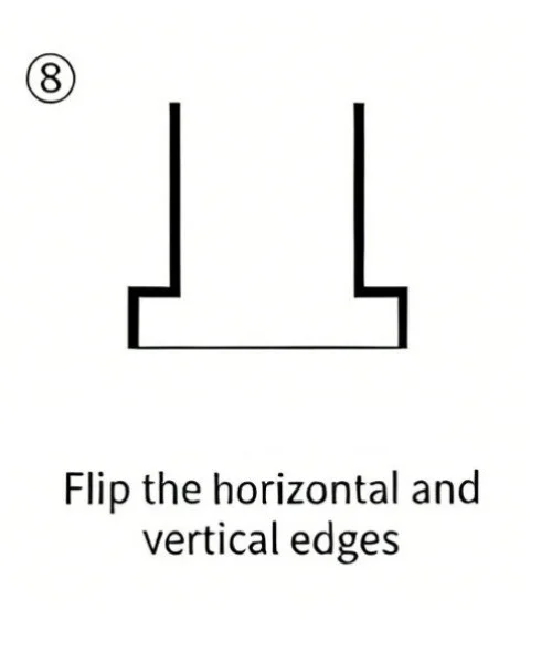 flip the horizontal and vertical edges