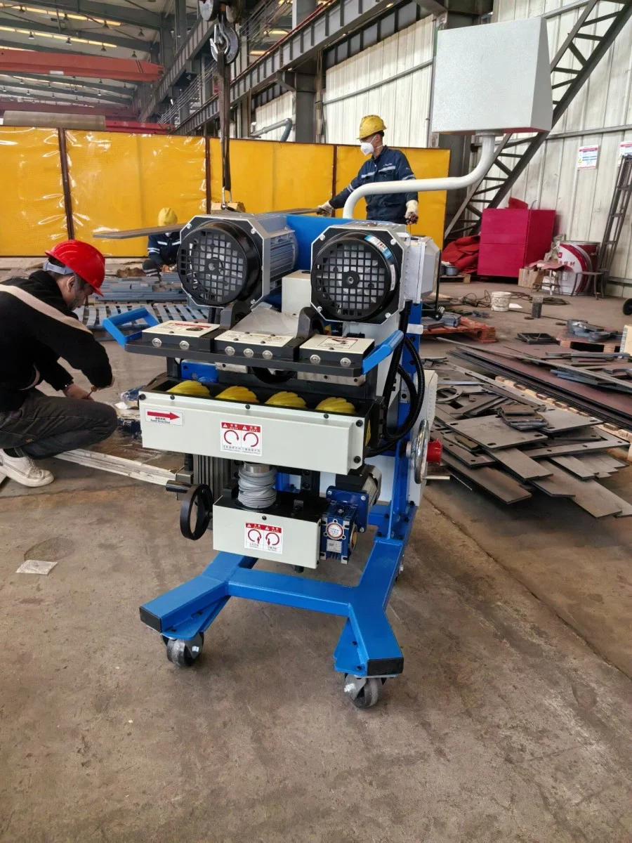 heavy duty double side auto feeding plate beveling machine