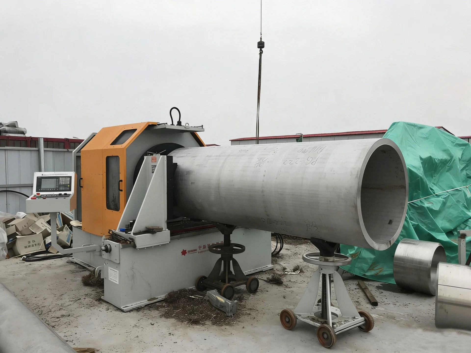 high speed pipe beveling system