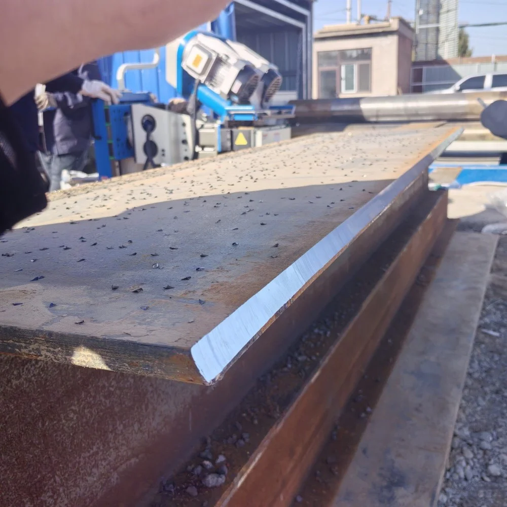 high precision bevel surface finish of steel plate