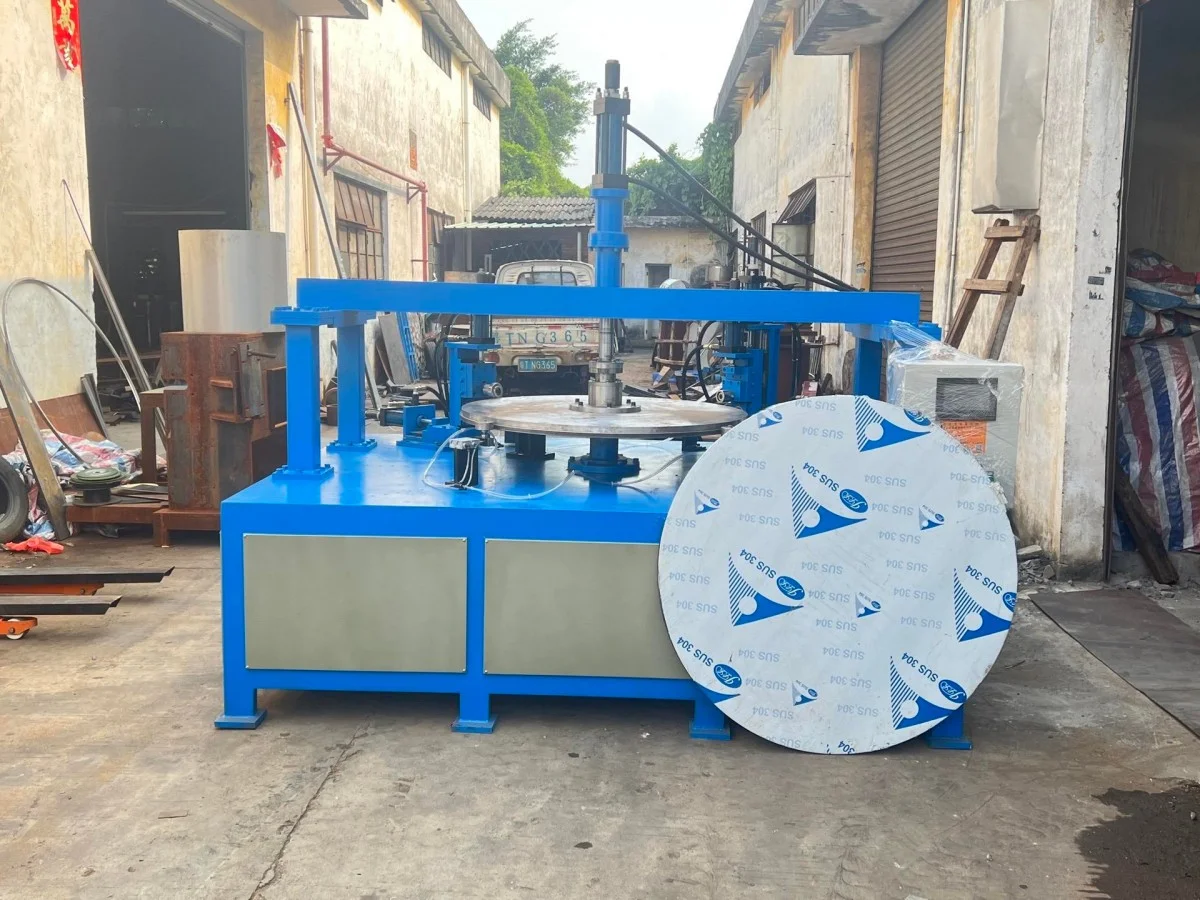 hydraulic edge curling machine for stainless steel round sheets