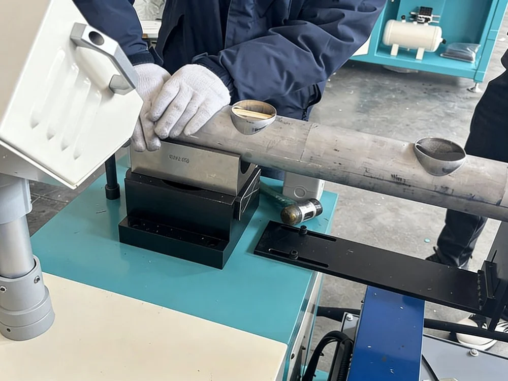 pipe hole flanging machine for refrigeration tubes