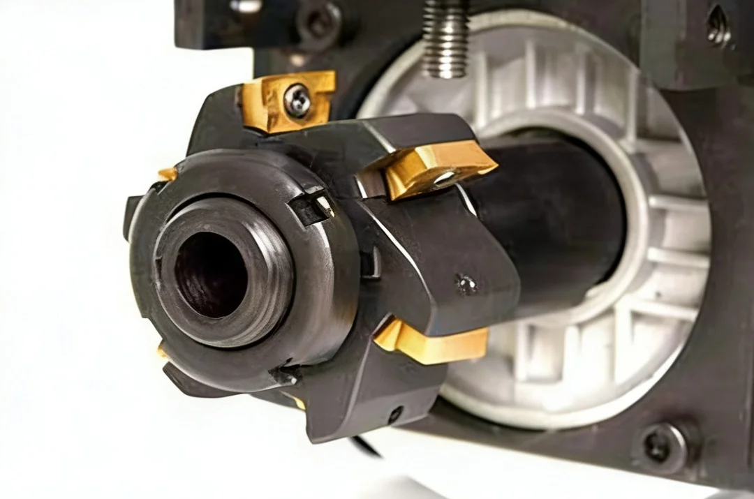 portable plate beveling machine cutter head assembly