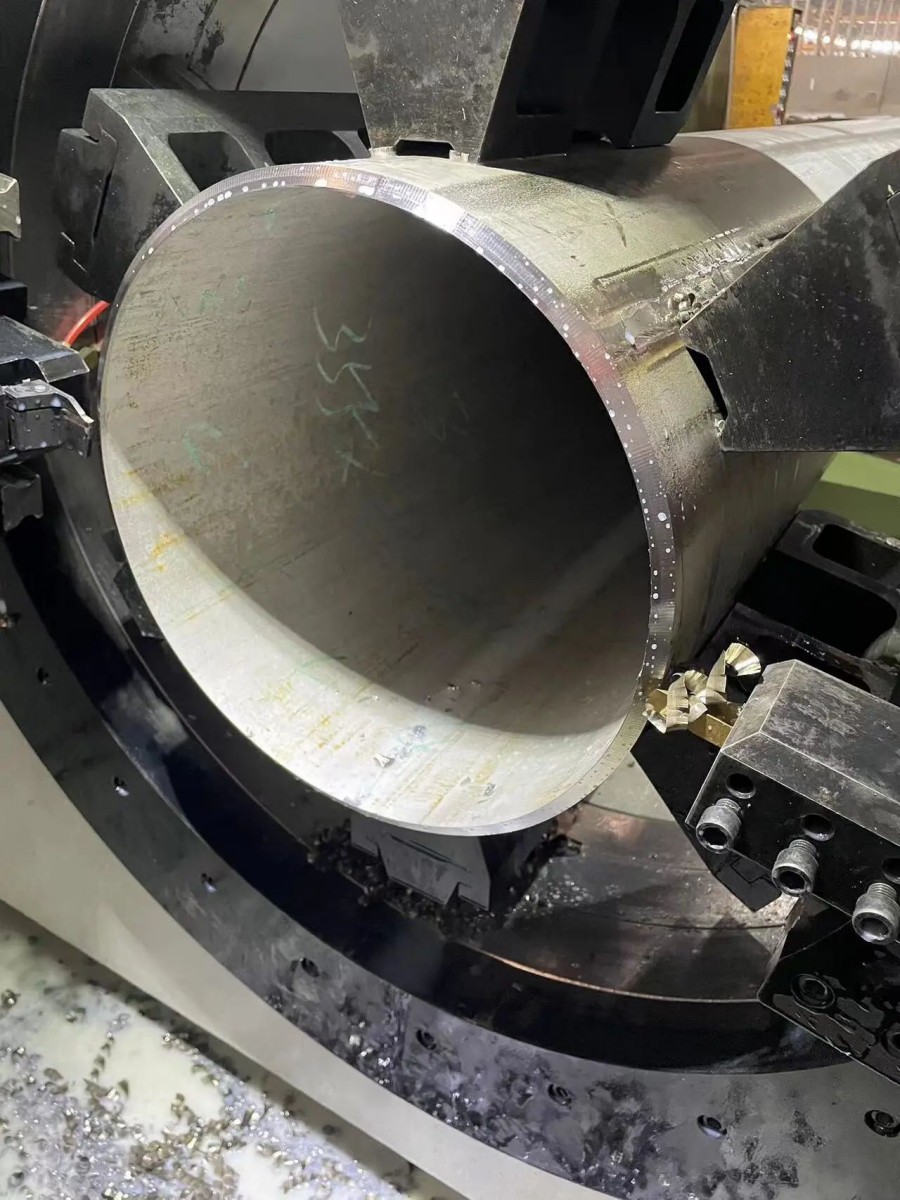 precision beveling cutting process for heavy wall pipes