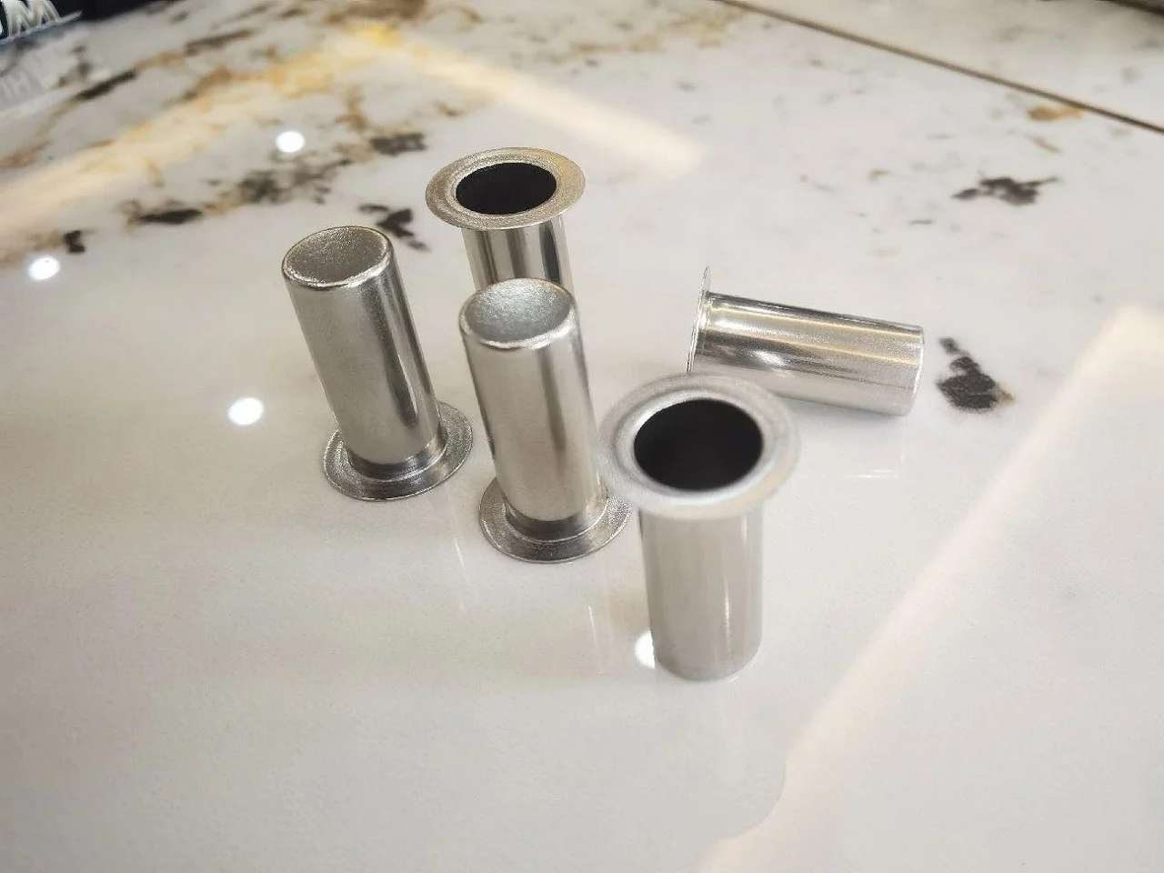 stainless steel tube end formed flange sleeve assembly