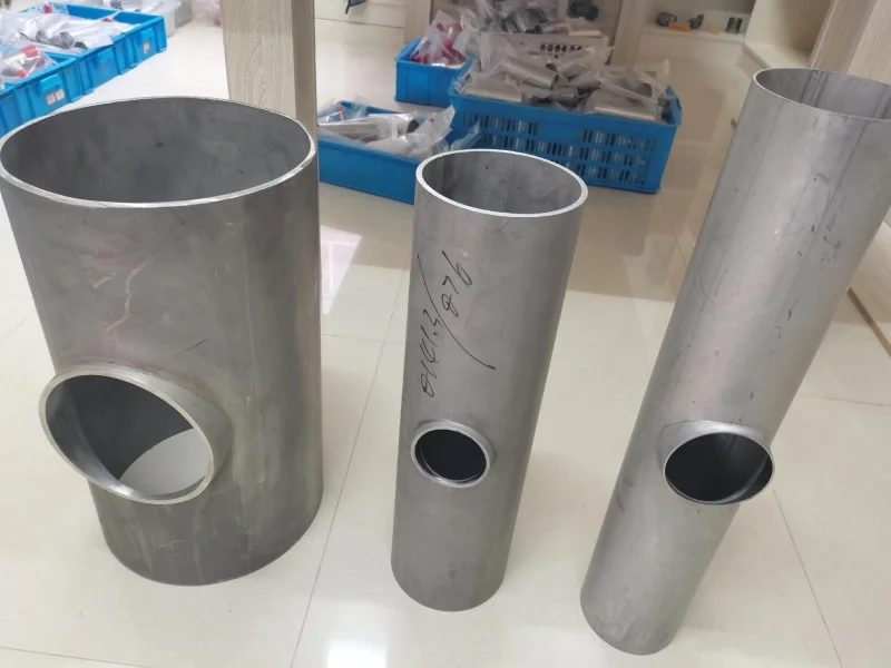 stainless steel tube punching flanging samples