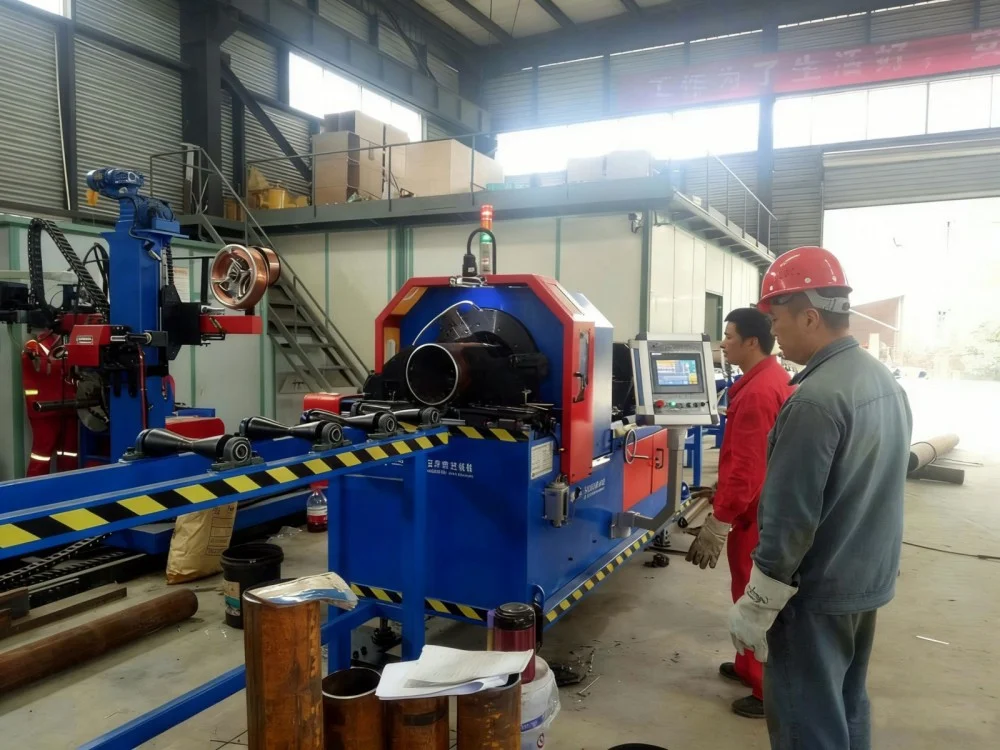 stationary cnc pipe cutting and beveling machine type d heavy duty 4