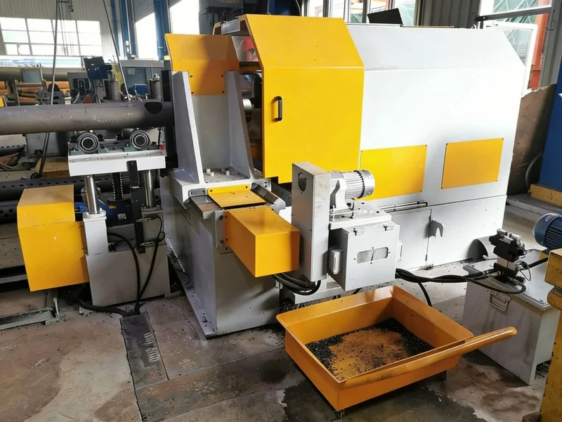 stationary cnc pipe cutting and beveling machine in factory