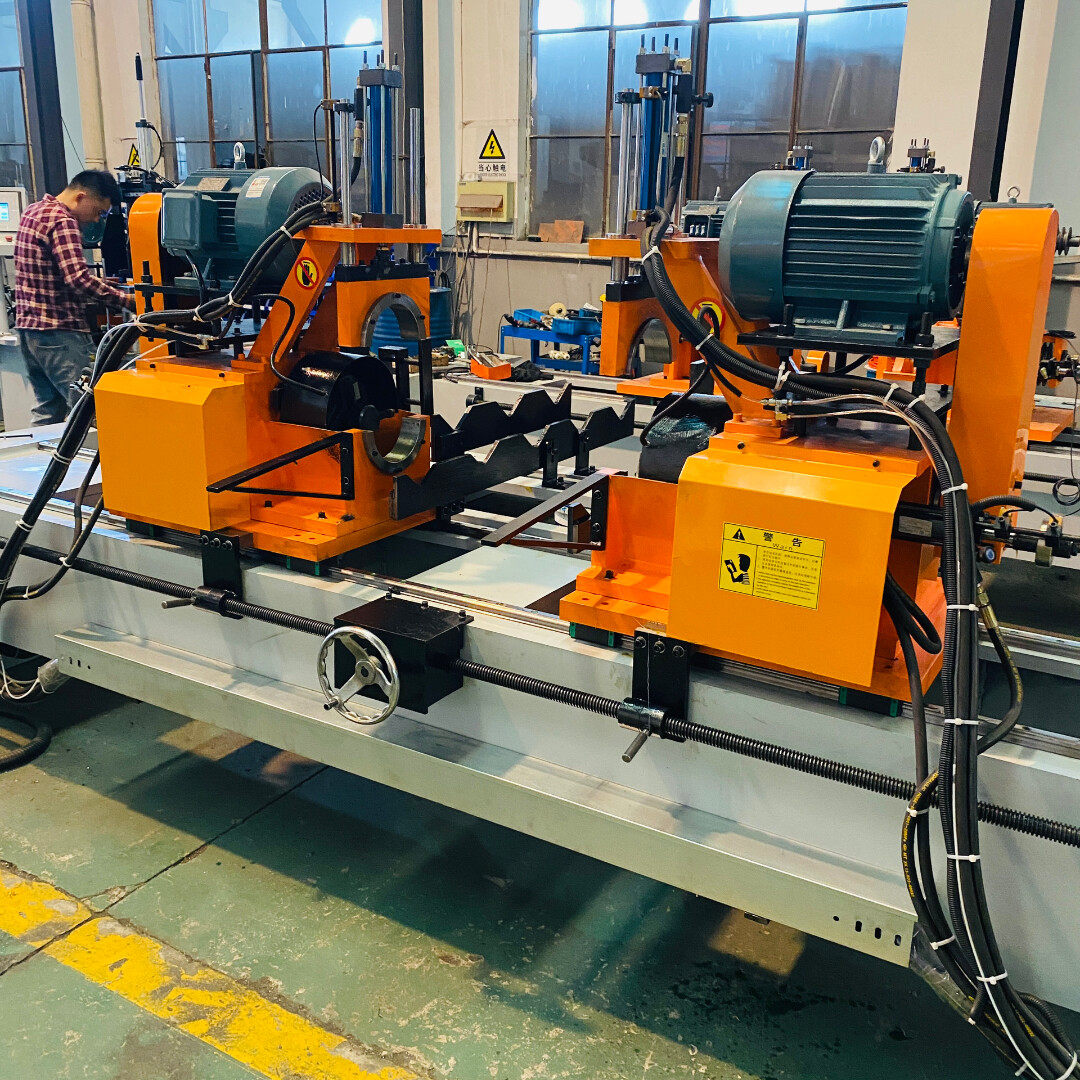 cnc double head pipe chamfering machine for o80 200 mm range