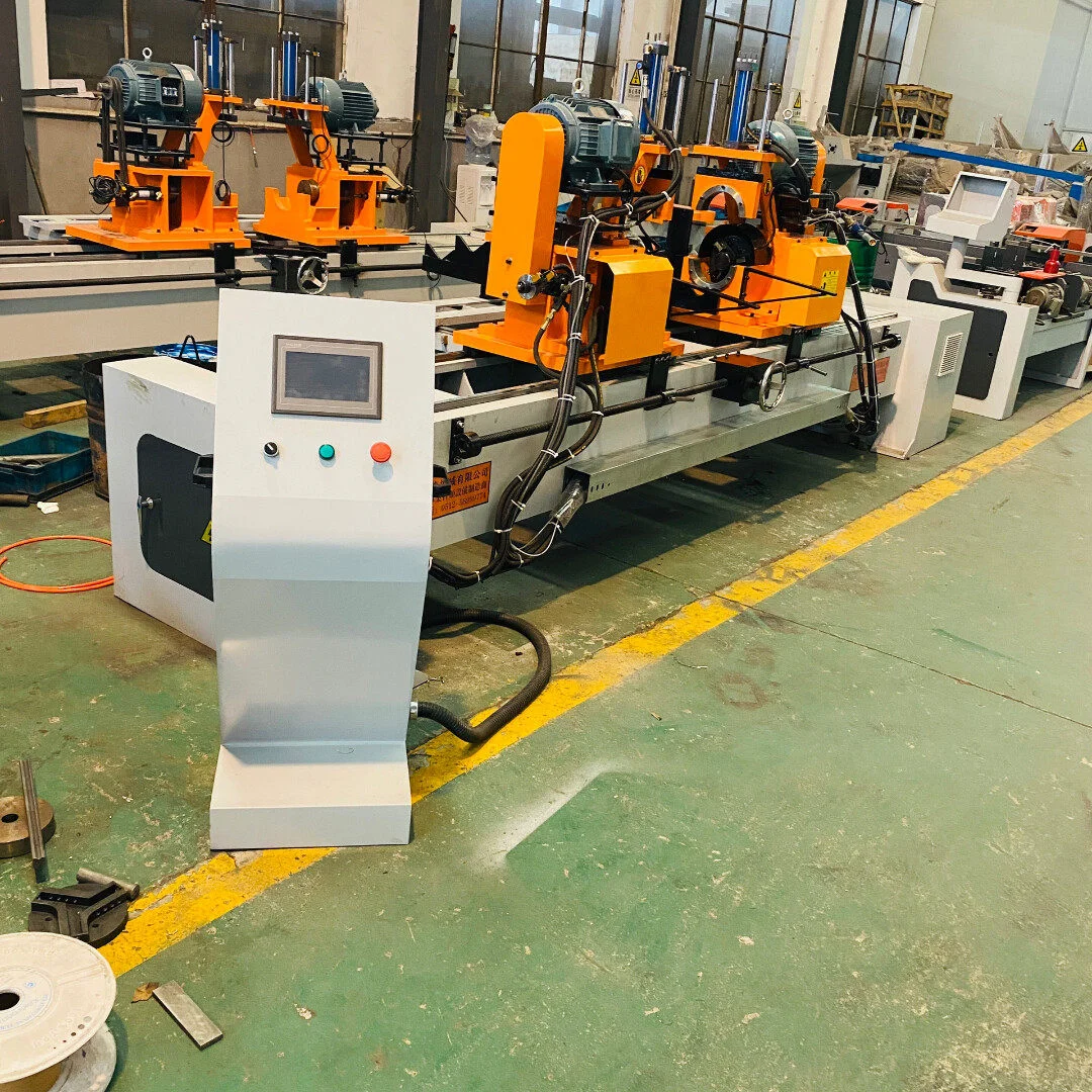 cnc double head servo fully automatic feeding chamfering machine