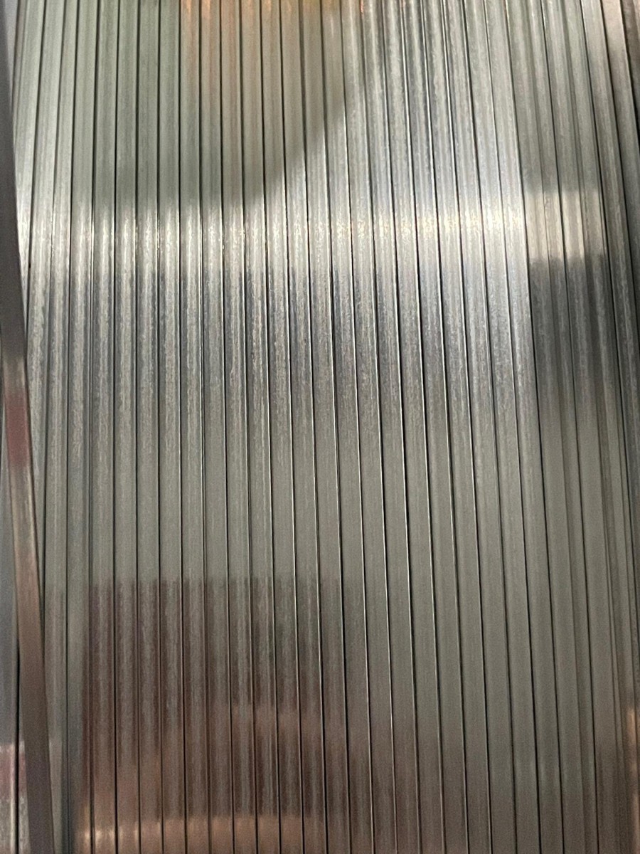 close up of metal flat wire