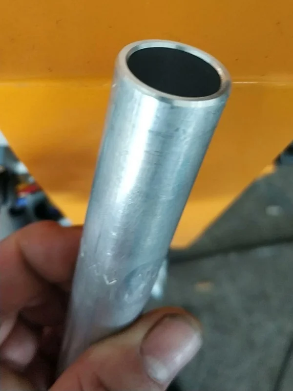 end chamfering effect of aluminum tube workpiece processed by double head chamfering machine