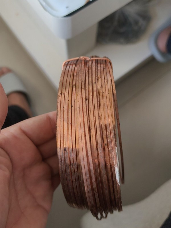 finished product copper flat wire wire flattening result