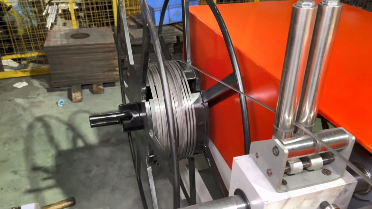 flattener coiling unit neat winding of finished flat wire