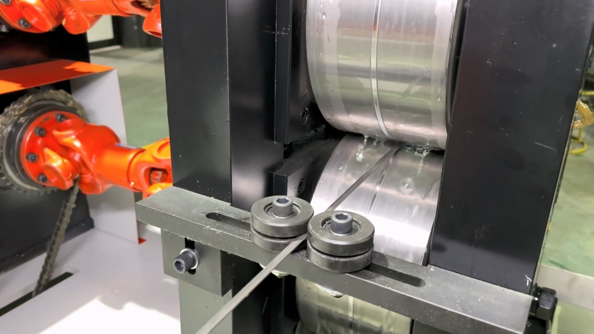 flattener core 2 roll rollers wire forming working area