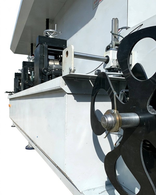 flattener outlet end coiling system rollers area