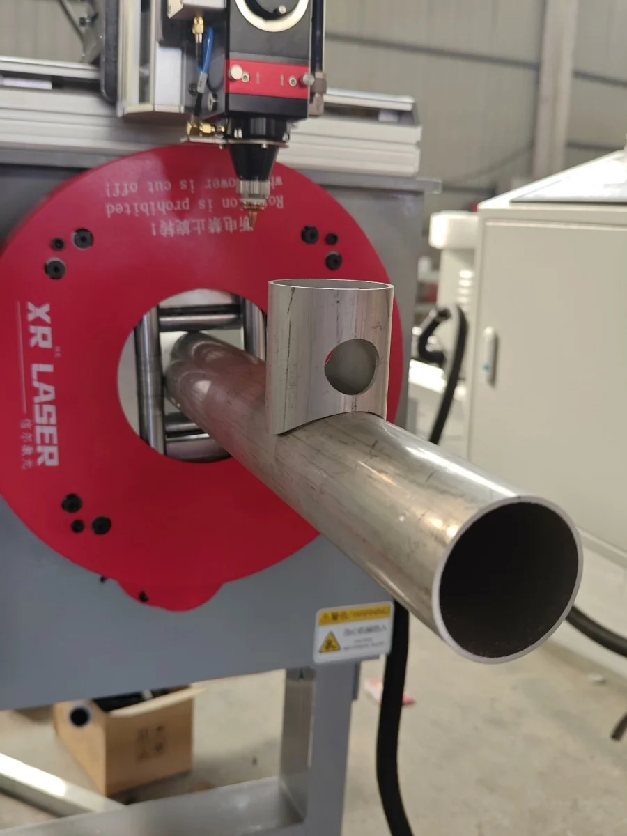 portable round tube laser cutter on site processing