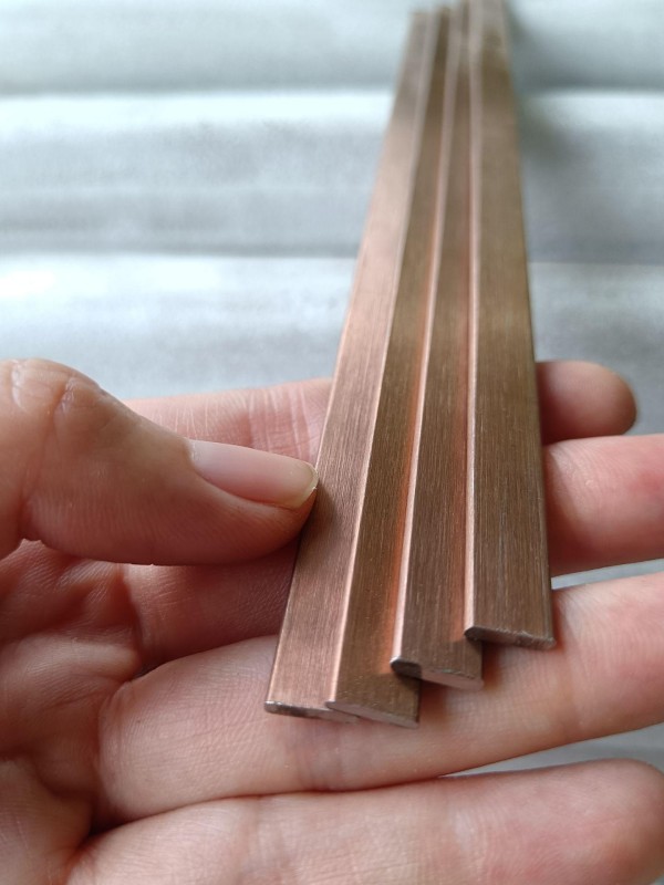sample comparison copper flat wire showing forming effect