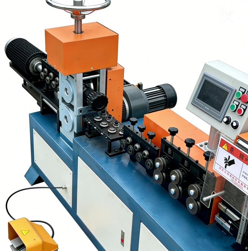 wire flattening machine feeding straightening mechanism foot switch