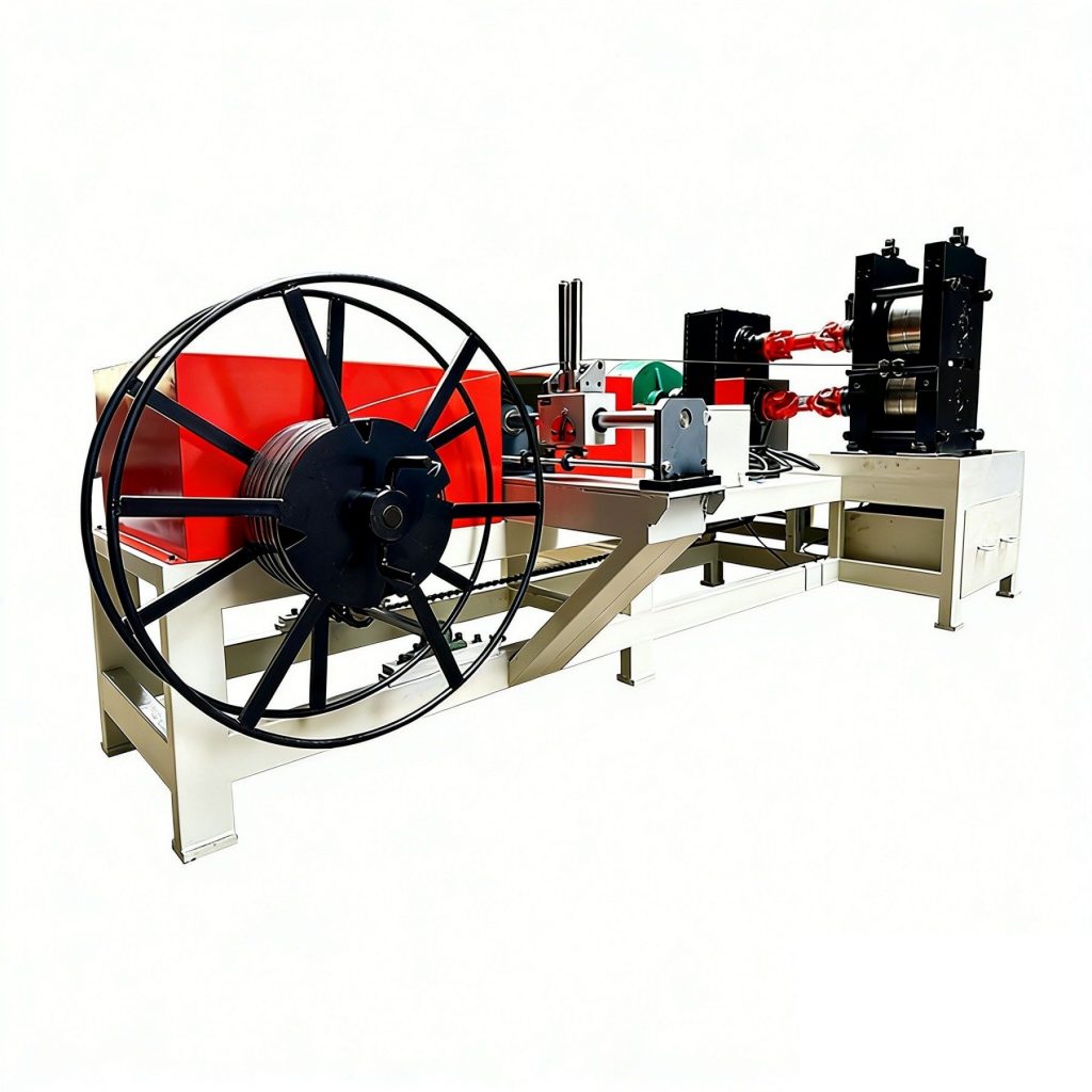 heavy duty wire flattening machine with coiler alekvs img1